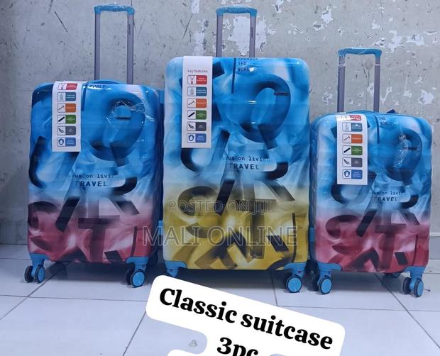 Stylish Printed Hard Shell Luggage Trolley Bag Lightweight Suitcase - thumbnail 4