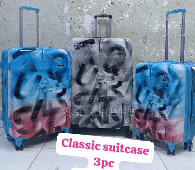Stylish Printed Hard Shell Luggage Trolley Bag Lightweight Suitcase - thumbnail 5