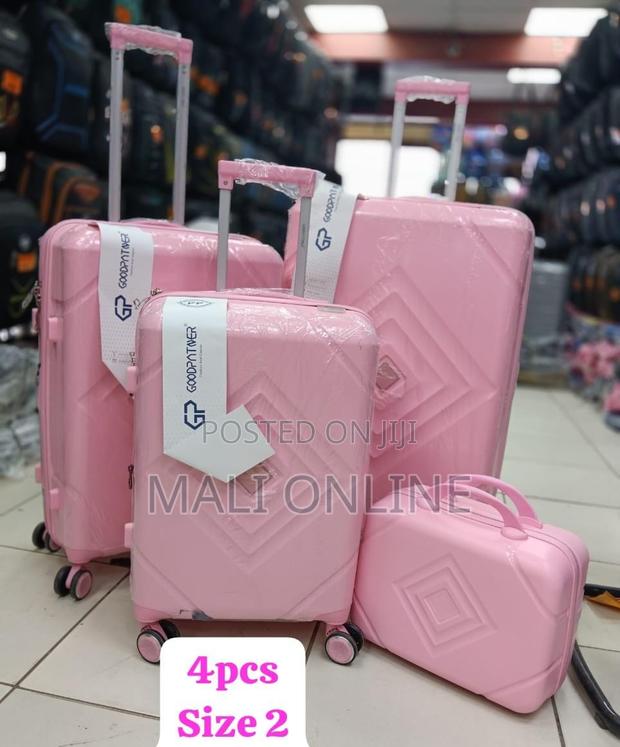 Goodpartner 4-Piece Luggage Set Size 2 Pink Suitcase Set - main view