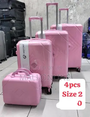 Goodpartner 4-Piece Luggage Set Size 2 Pink Suitcase Set
