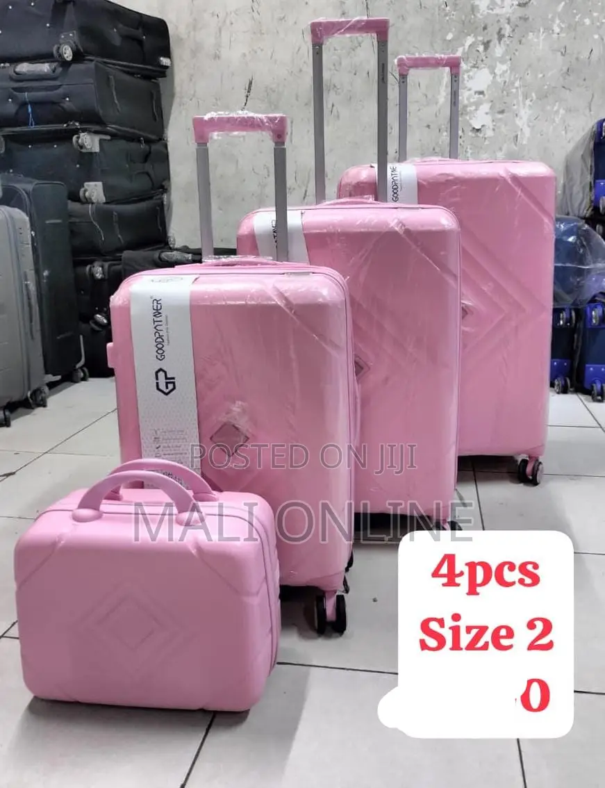 Goodpartner 4-Piece Luggage Set Size 2 Pink Suitcase Set