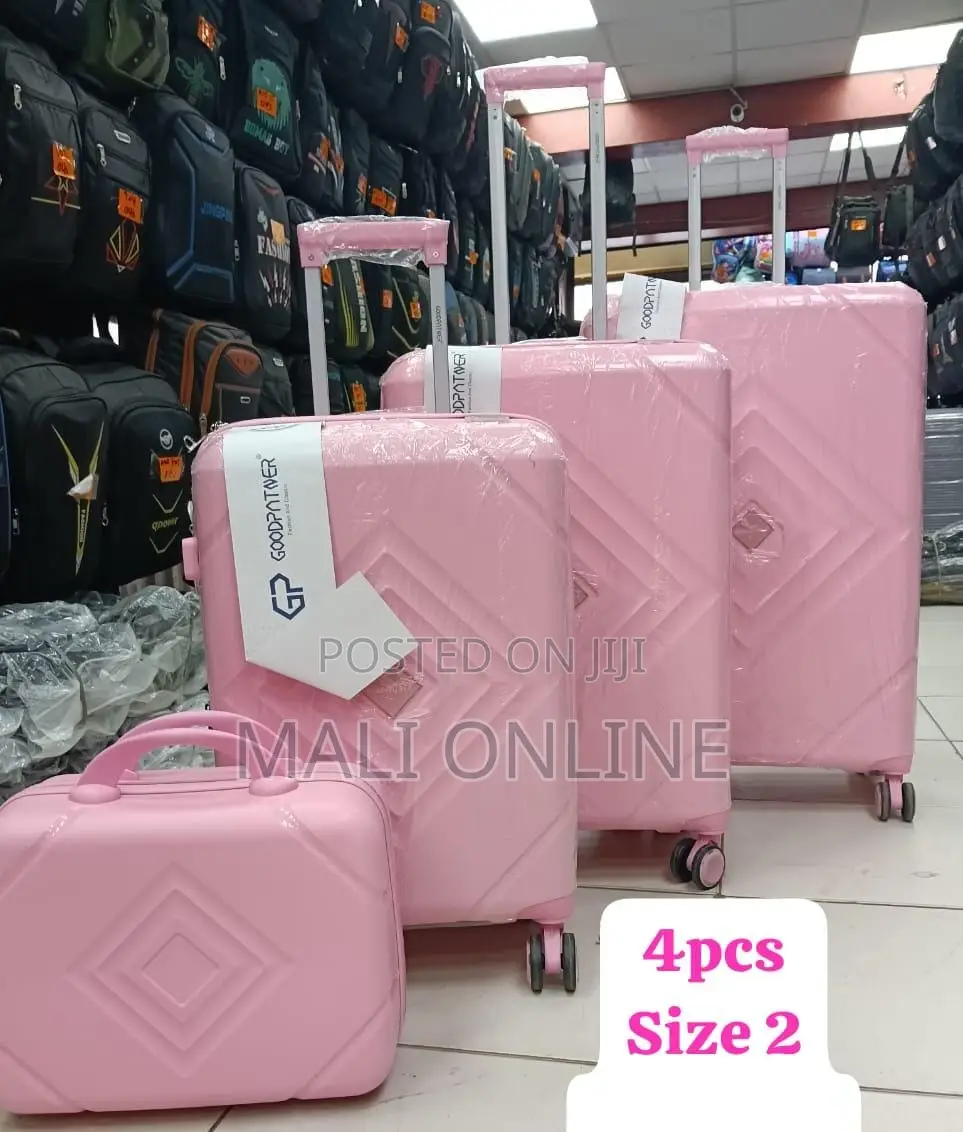 Goodpartner 4-Piece Luggage Set Size 2 Pink Suitcase Set