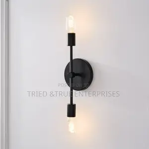 Modern Black Led 2 Arm Wall Sconce Light Jk9f