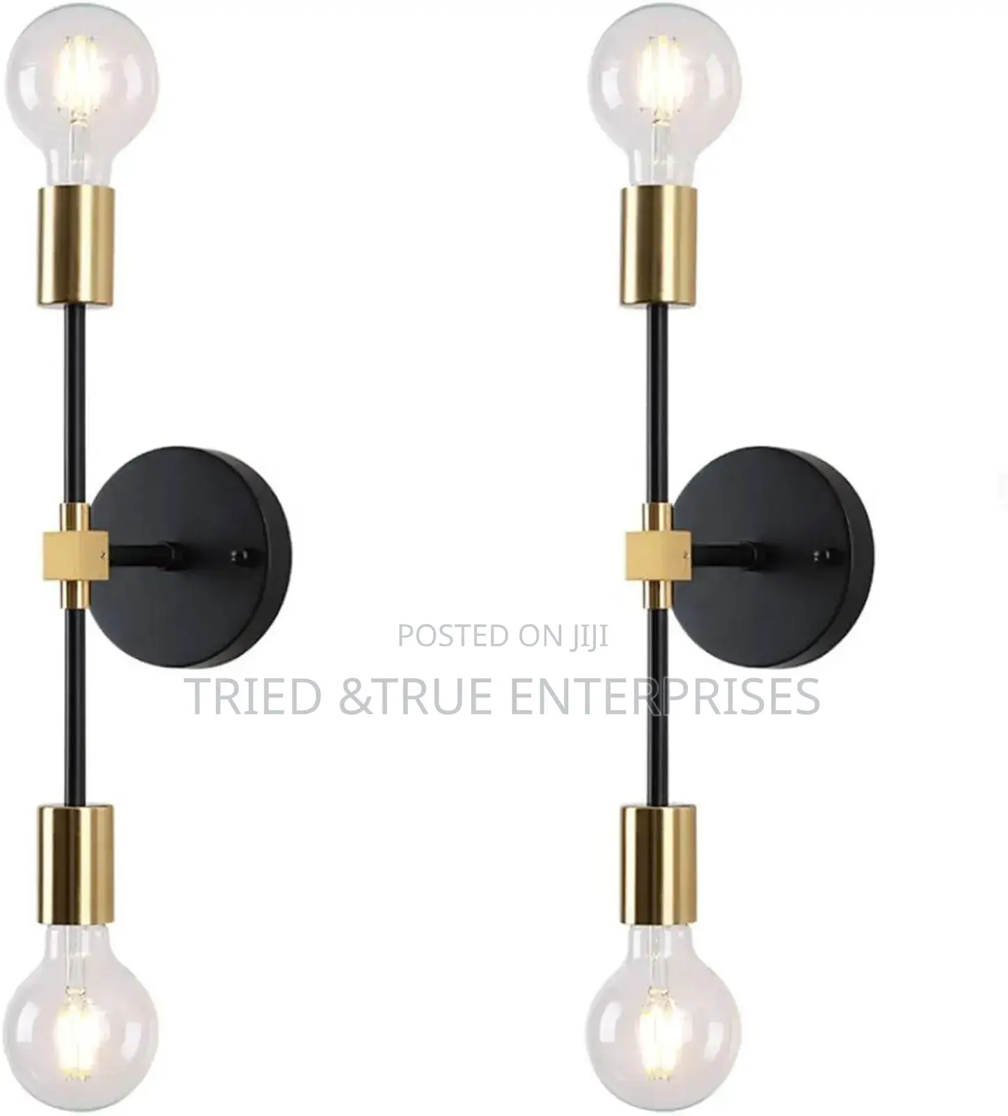 Modern Black Led 2 Arm Wall Sconce Light Jk9f