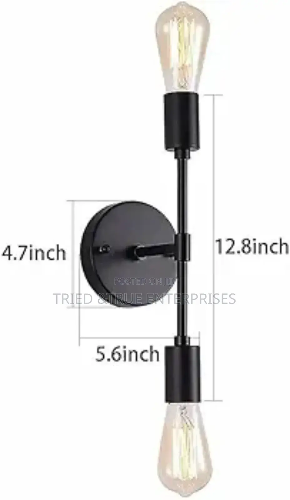 Modern Black Led 2 Arm Wall Sconce Light Jk9f