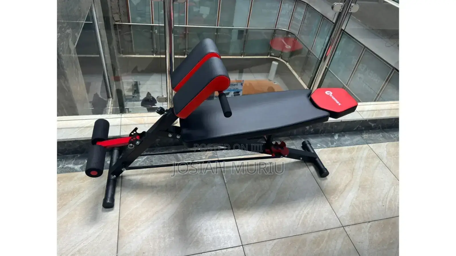 Adjustable Decline Sit-Up Bench With Leg Support
