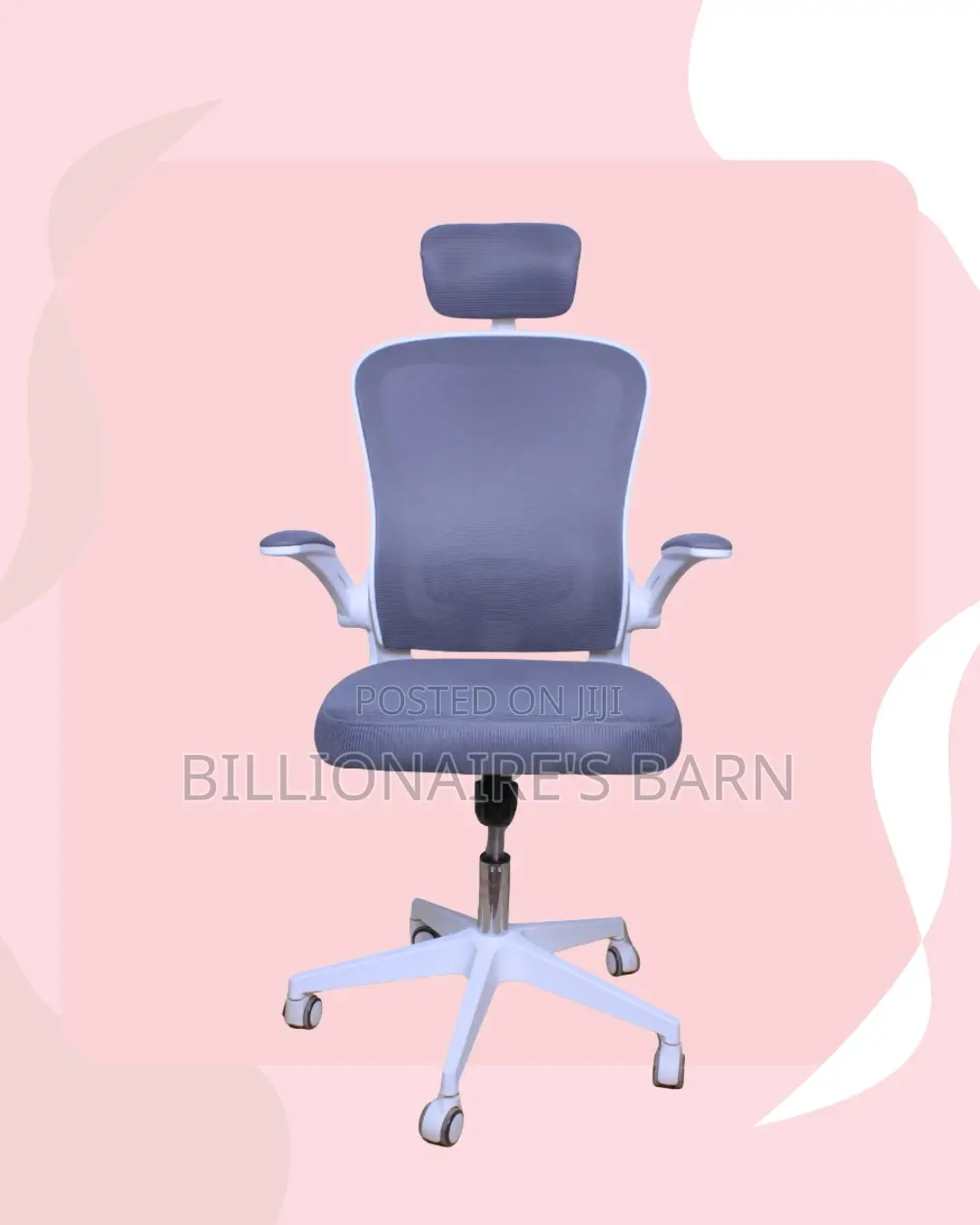Swivel Castors | White Ergonomic | Nairobi Delivery Guaranteed