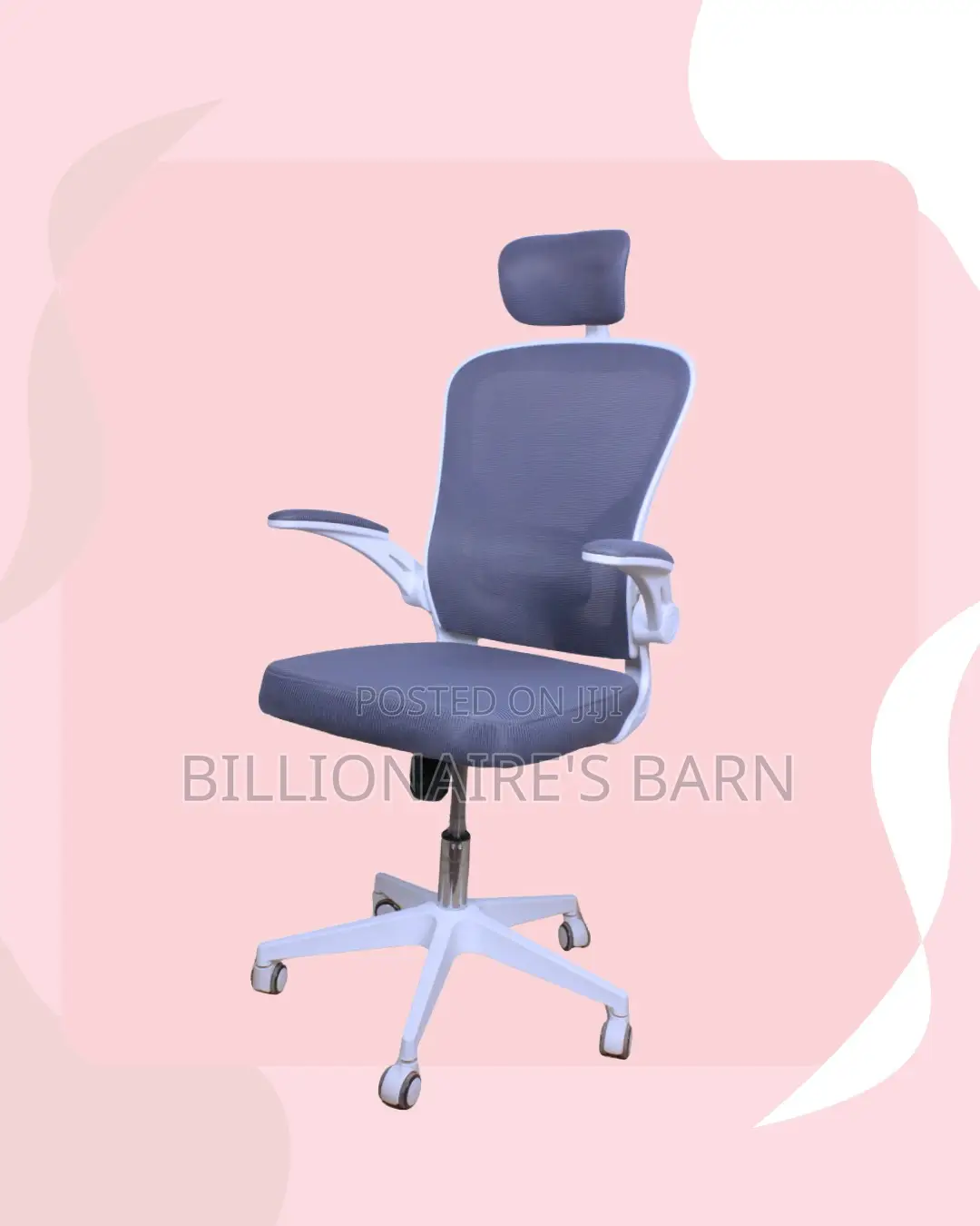 Swivel Castors | White Ergonomic | Nairobi Delivery Guaranteed