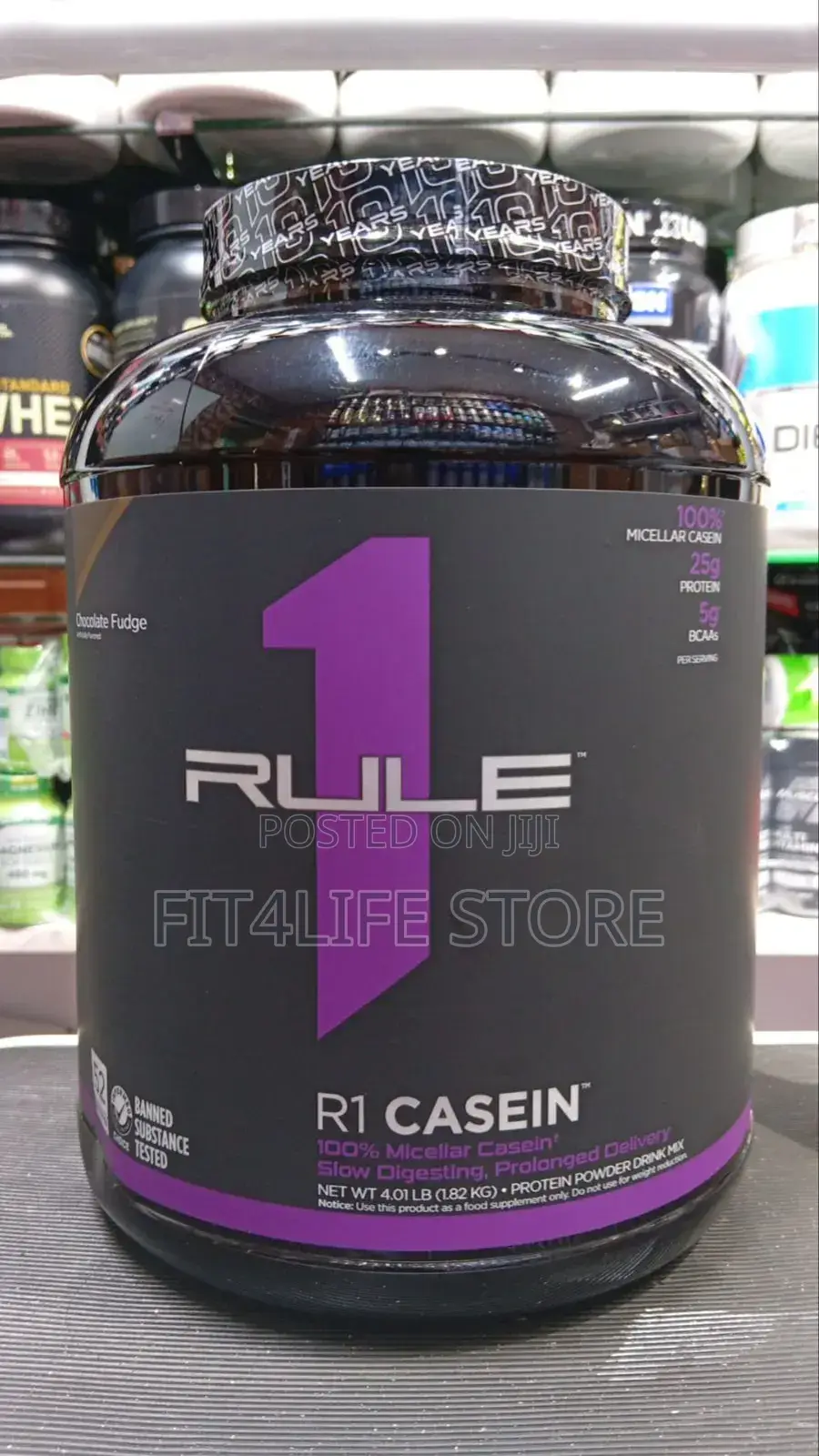 Rule 1 R1 Casein Protein - Muscle Recovery (Chocolate Fudge)