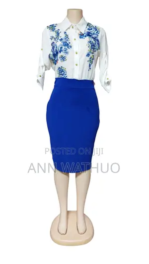 Blue Floral Elegance – Stylish Dresses (Sizes 46 to Xl) 39