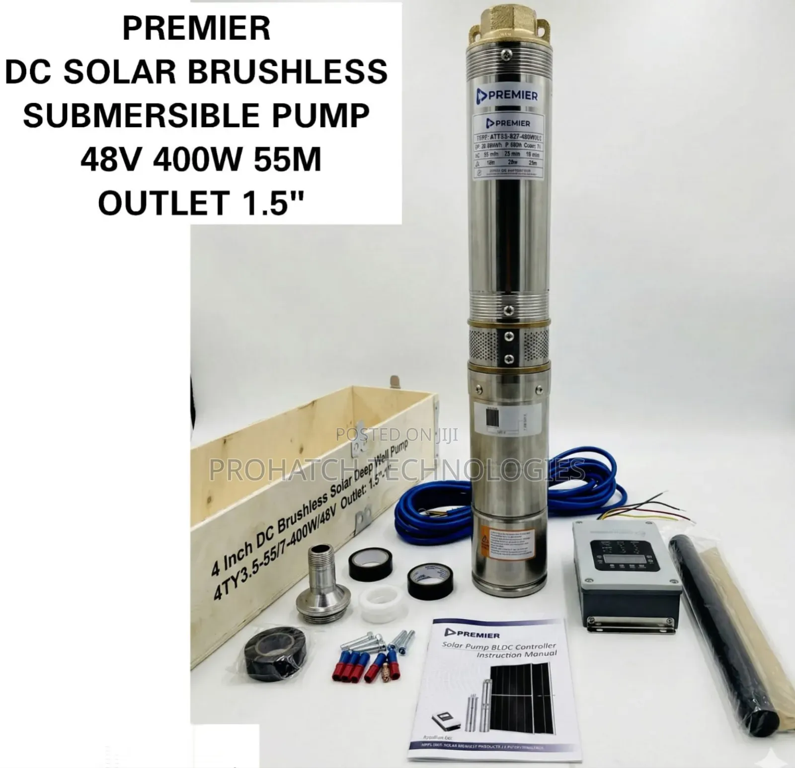 55m Dc Submersible Pump With Control Box