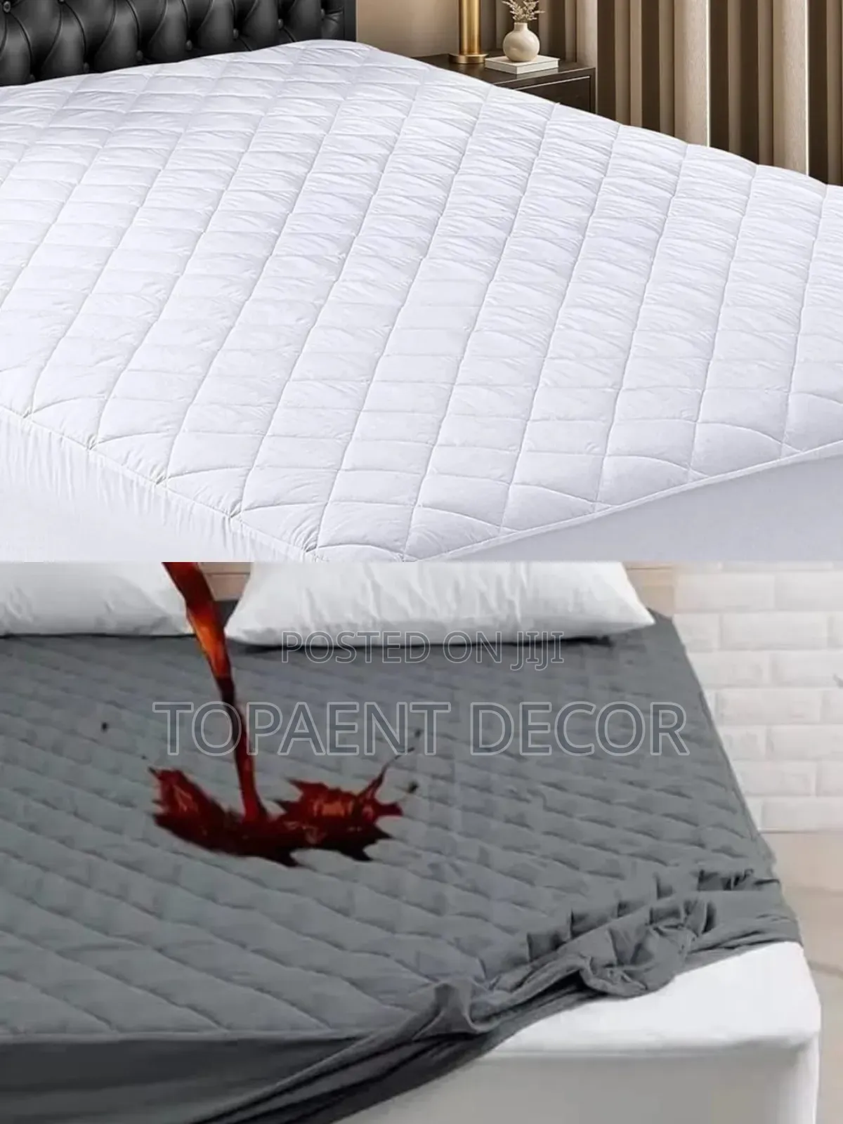 4by 6 White And Grey Soft,Quiet And Fully Protected Mattress Protector