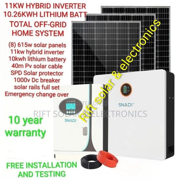 11kva Hybrid Inverter - 10.26kw Lithium Solar Battery Total Off-Grid