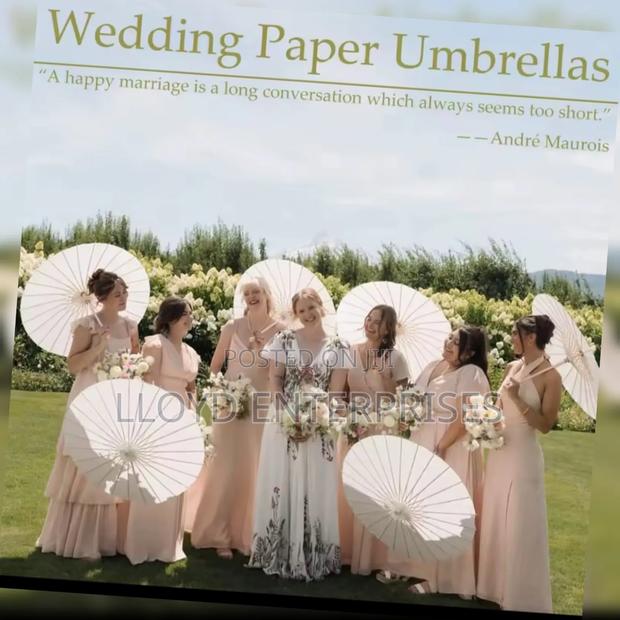 60cm Paper Parasol Umbrella for Weddings - main view