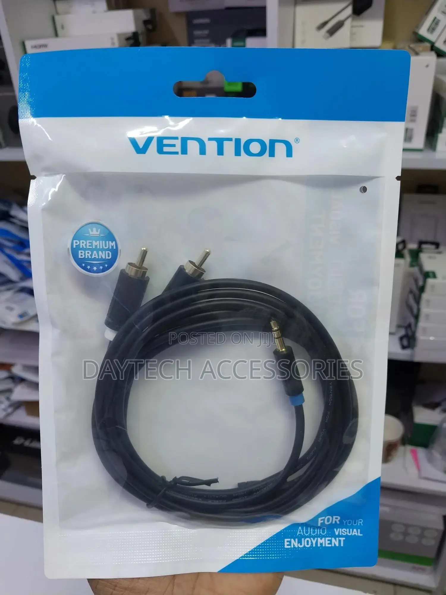 Vention 3.55m Male to 2-Male Rca Adapter Cable 1.5m (Black)