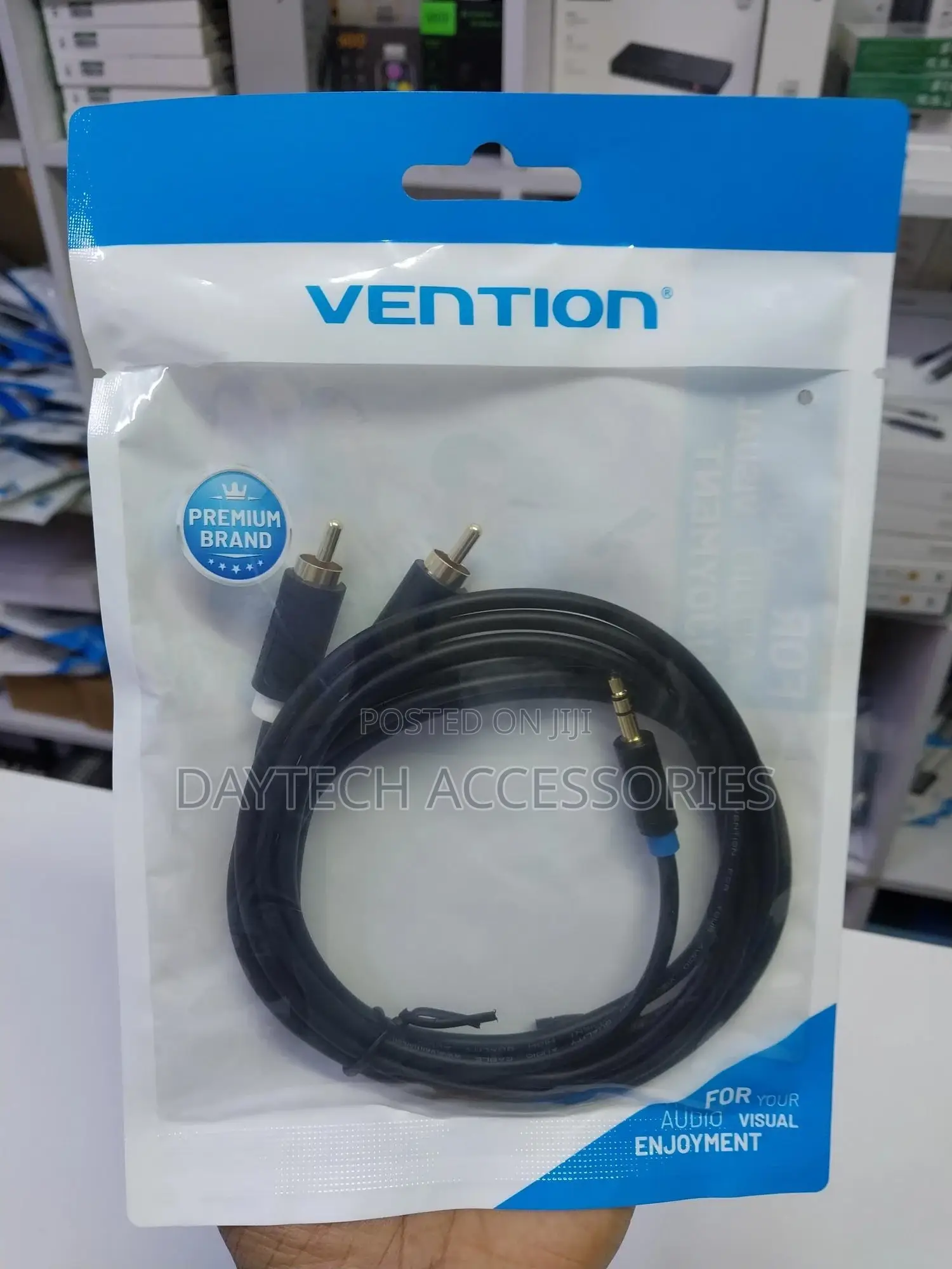 Vention 3.55m Male to 2-Male Rca Adapter Cable 1.5m (Black)