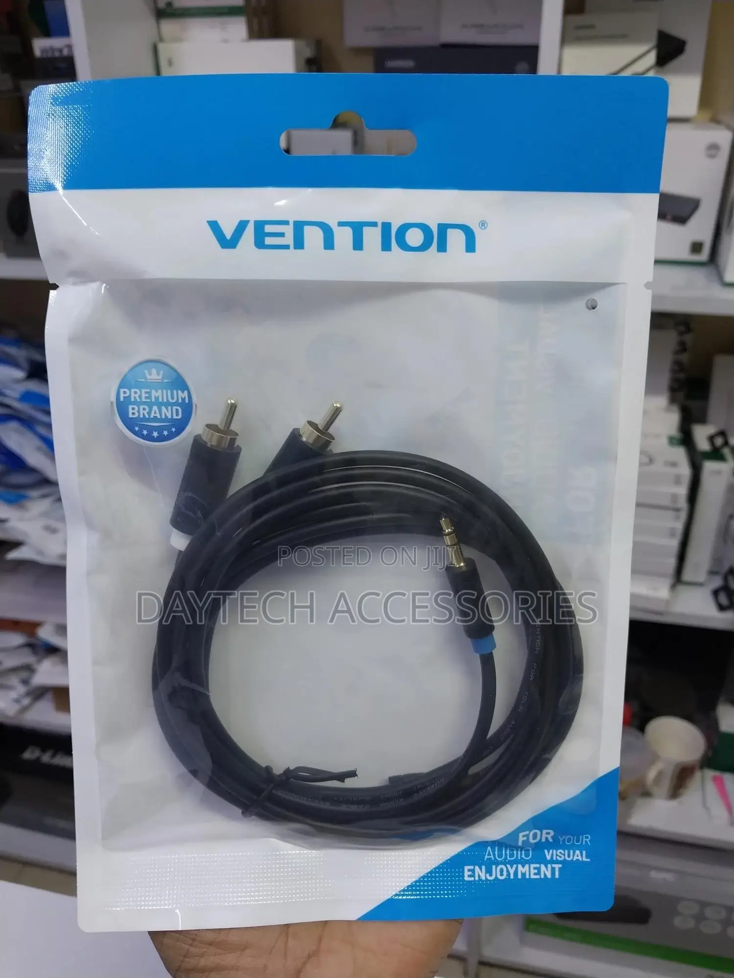 Vention 3.5mm to 2rca Av Cable 1.5m Black