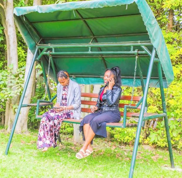 Wooden Metallic Adults Swing 3-Seater - main view