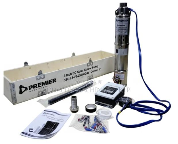 Premier Dc Solar Brushless Submersible Pump 24v 250w 70m Outlet 1"