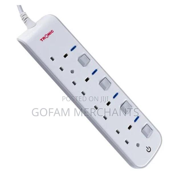 Tronic 4-Way Extension Socket With Switches Neon