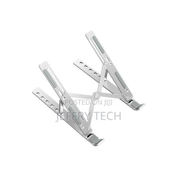 Metal Foldable Adjustable Height Laptop Stand - Silver