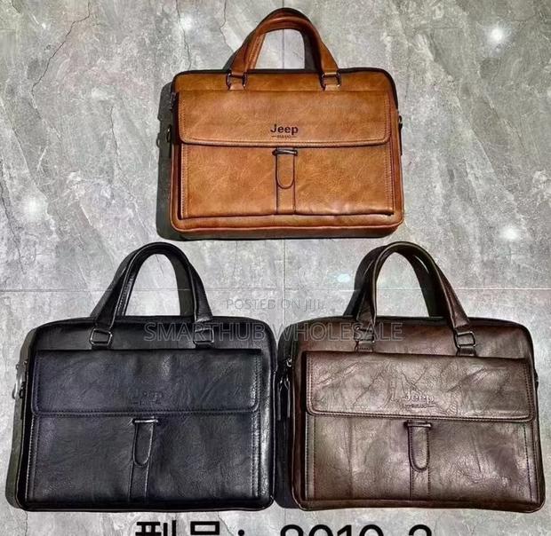 Jeep Briefcase Leather Suitable for Laptops Documents - main view