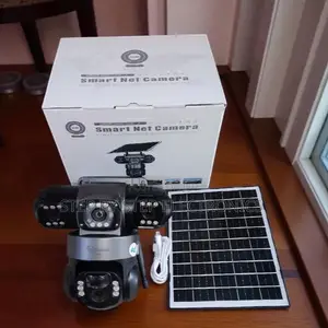 V380 Pro 12mp 4g Sim PTZ Solar Camera With Three Lenses and 8x Zoom