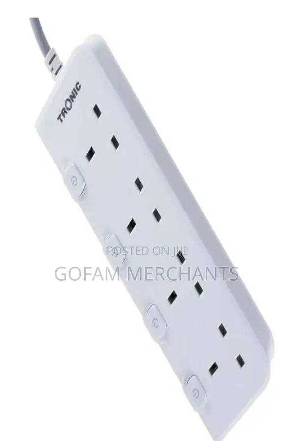Tronic 4-Way Extension Socket With Individual Switches – 10a, 2500w