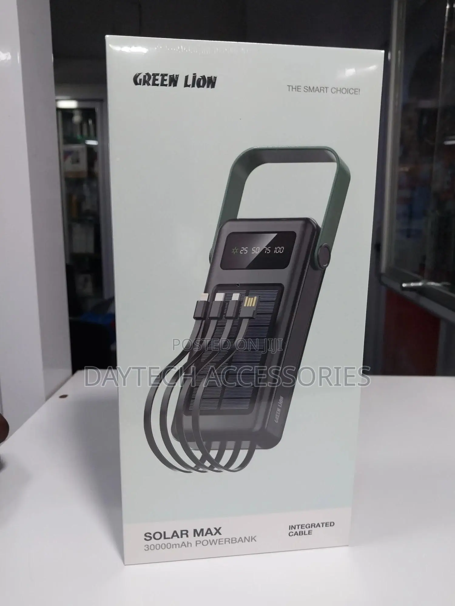 Original Green Lion Solar Max 30000mah Powerbank - Black