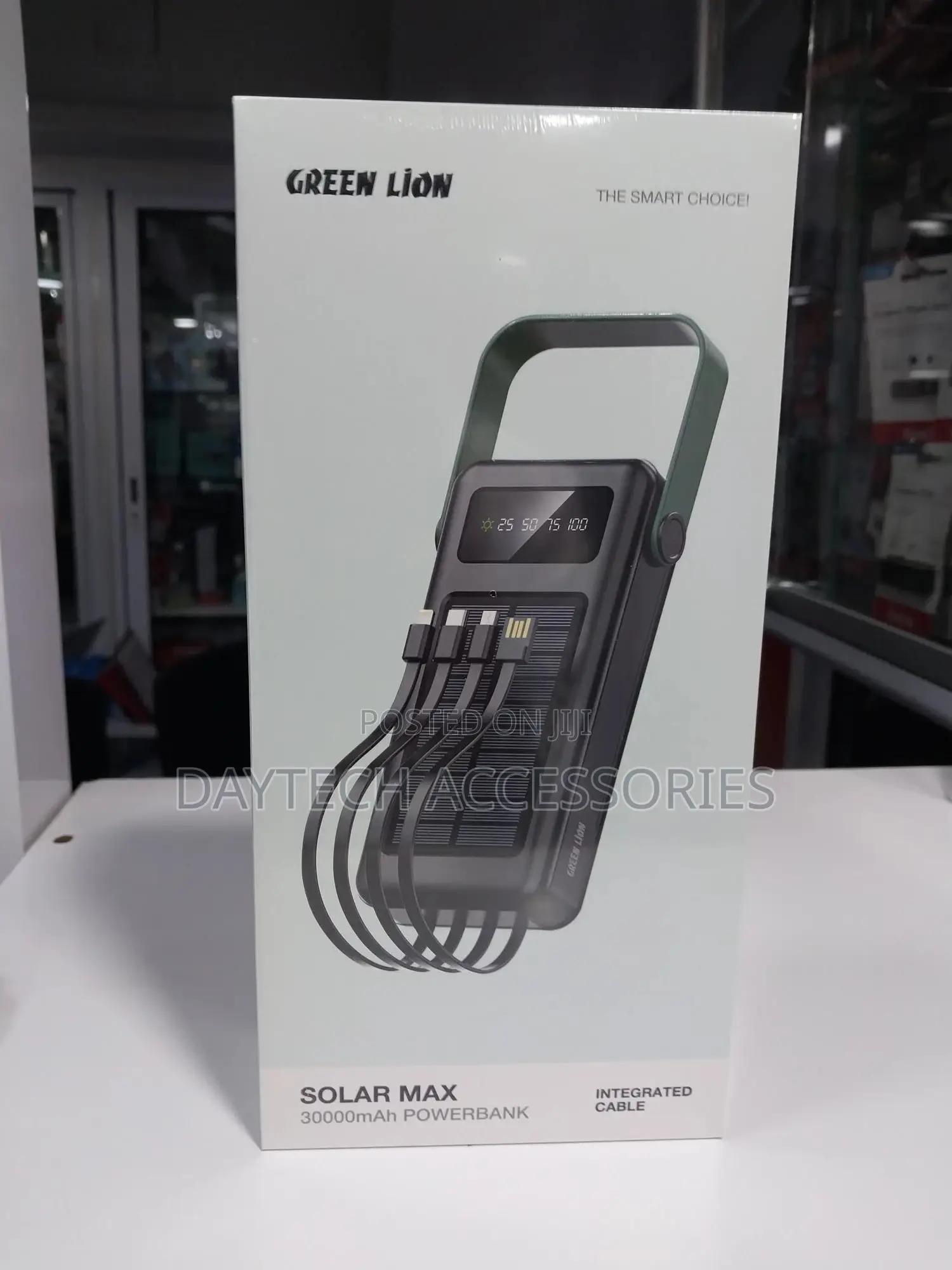 Original Green Lion Solar Max 30000mah Powerbank - Black