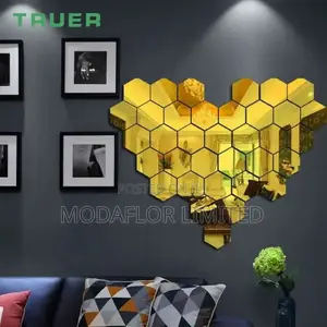 Home Friendly Hexagon Acrylic Mirror Decor