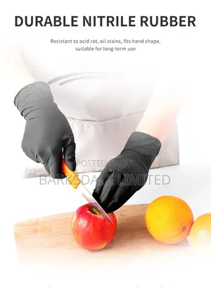Small Black Nitrile Gloves Food Grade Rubber Chef Kitchen Latex