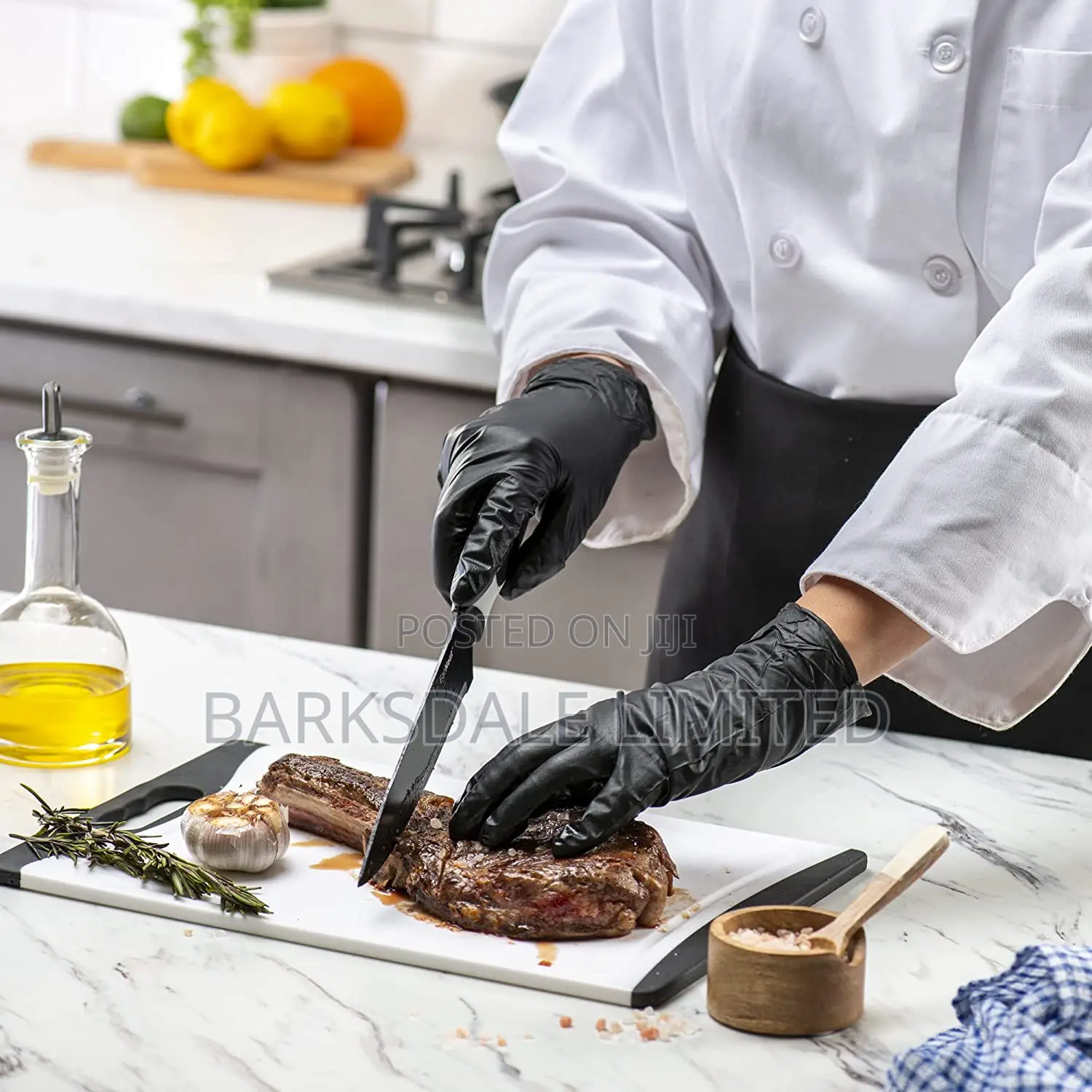 Small Black Nitrile Gloves Food Grade Rubber Chef Kitchen Latex
