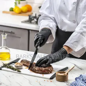 Small Black Nitrile Gloves Food Grade Rubber Chef Kitchen Latex