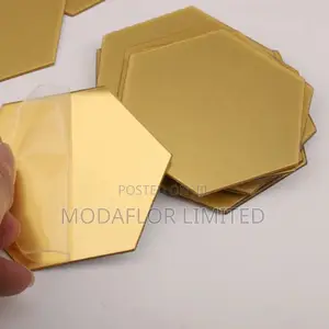 Glam Hexagon Acrylic Mirrors_ Instant Wall Glow Up
