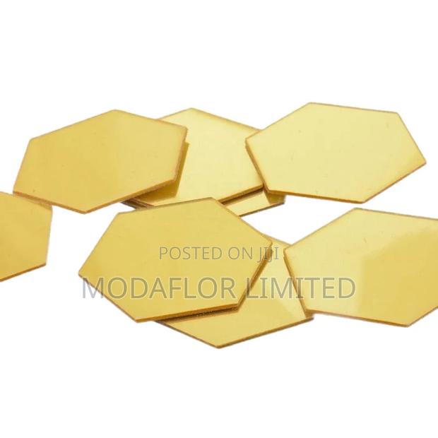 Stylish Hexagon Wall Mirrors for Living Spaces - main view