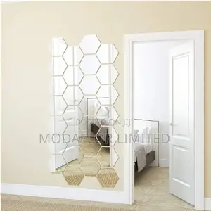Easy Stick Hexagon Mirrors for Diy Decor