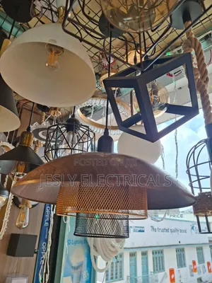 Industrial Wood Like Pendants