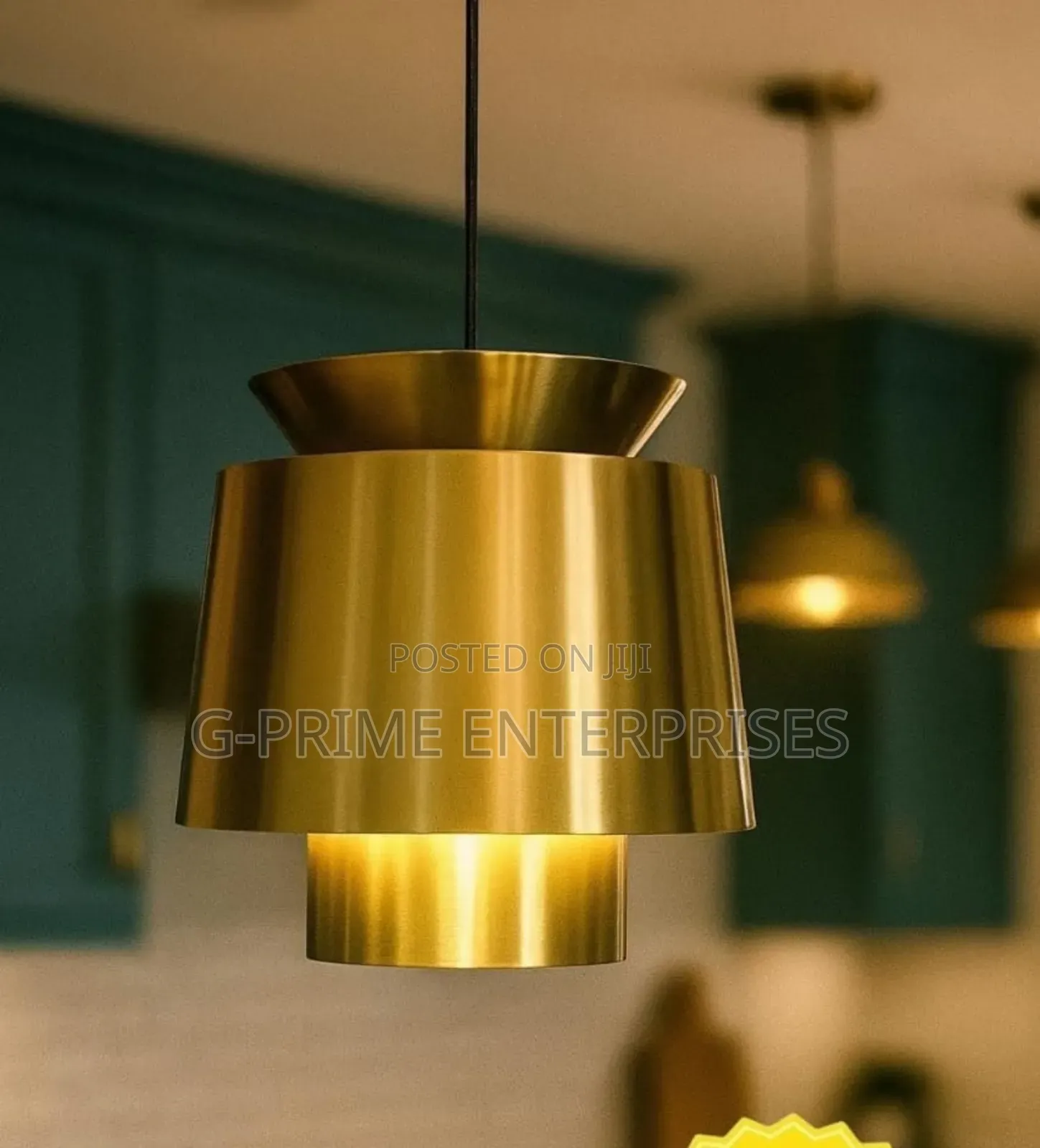 Gold Polish Pendant Light