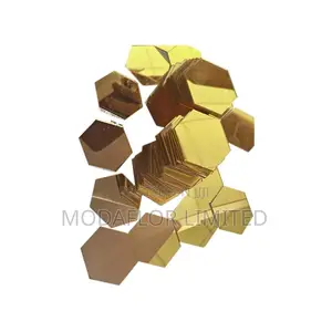 Self Adhesive Hexagon Mirror Set