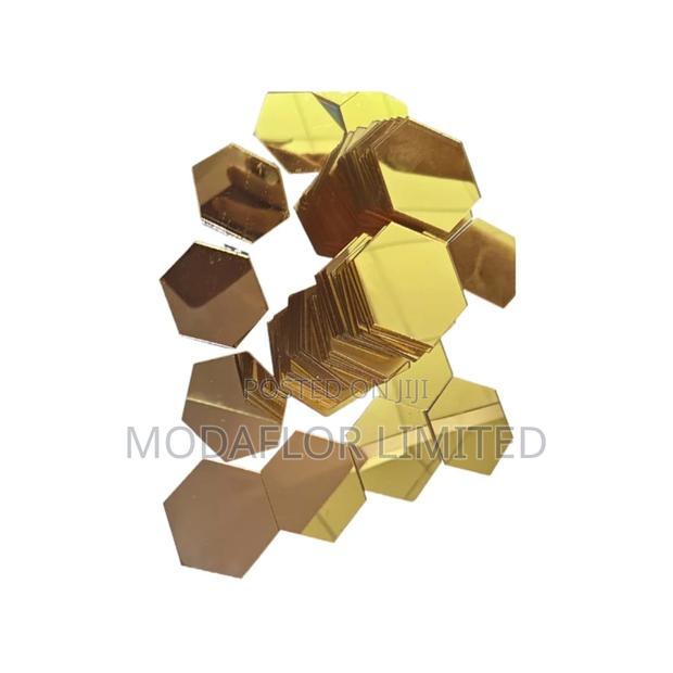 Self Adhesive Hexagon Mirror Set