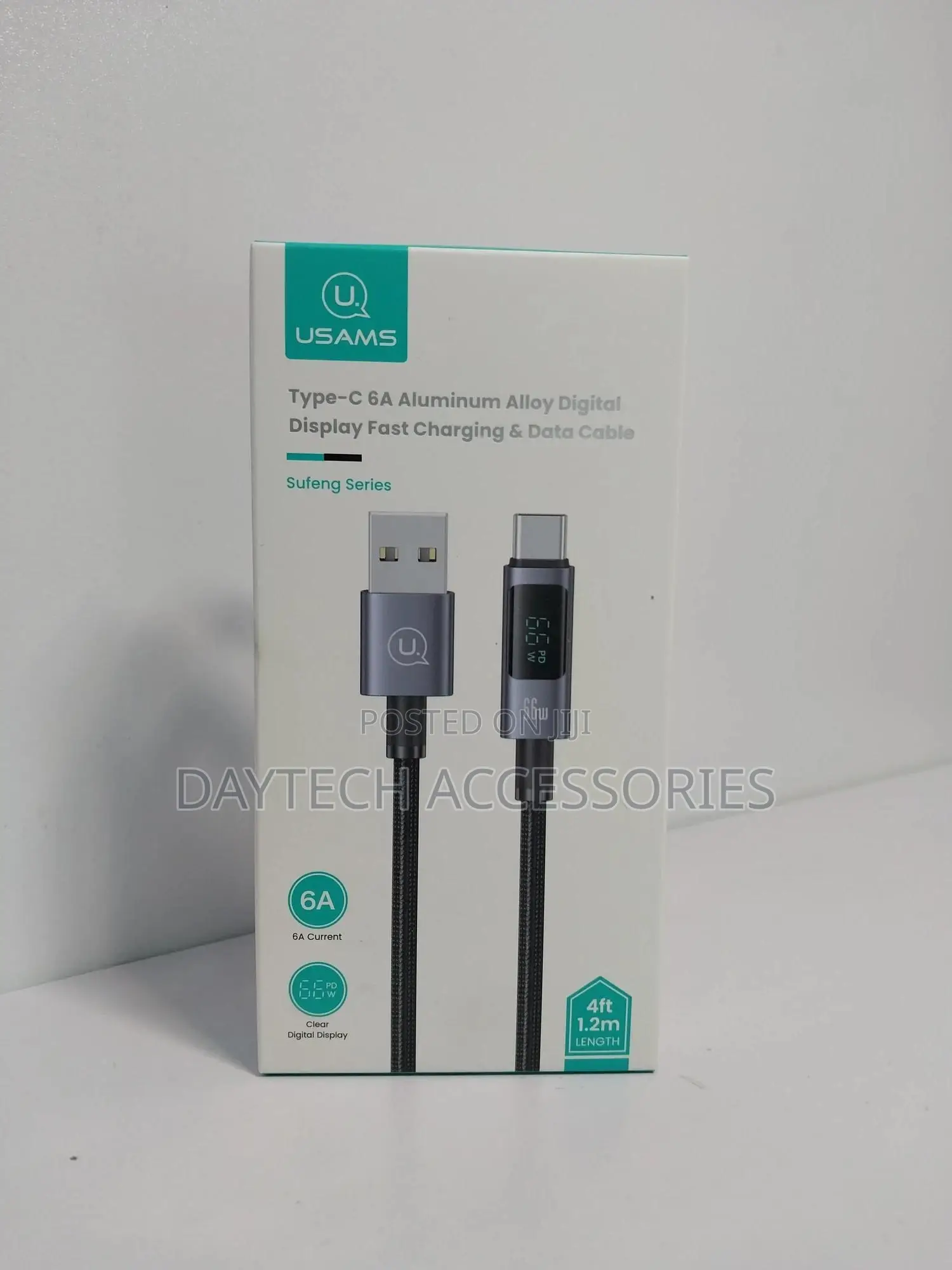 Usams Us-Sj673 Usb to Type-C 6a Fast Charge Digital Display Data Cable