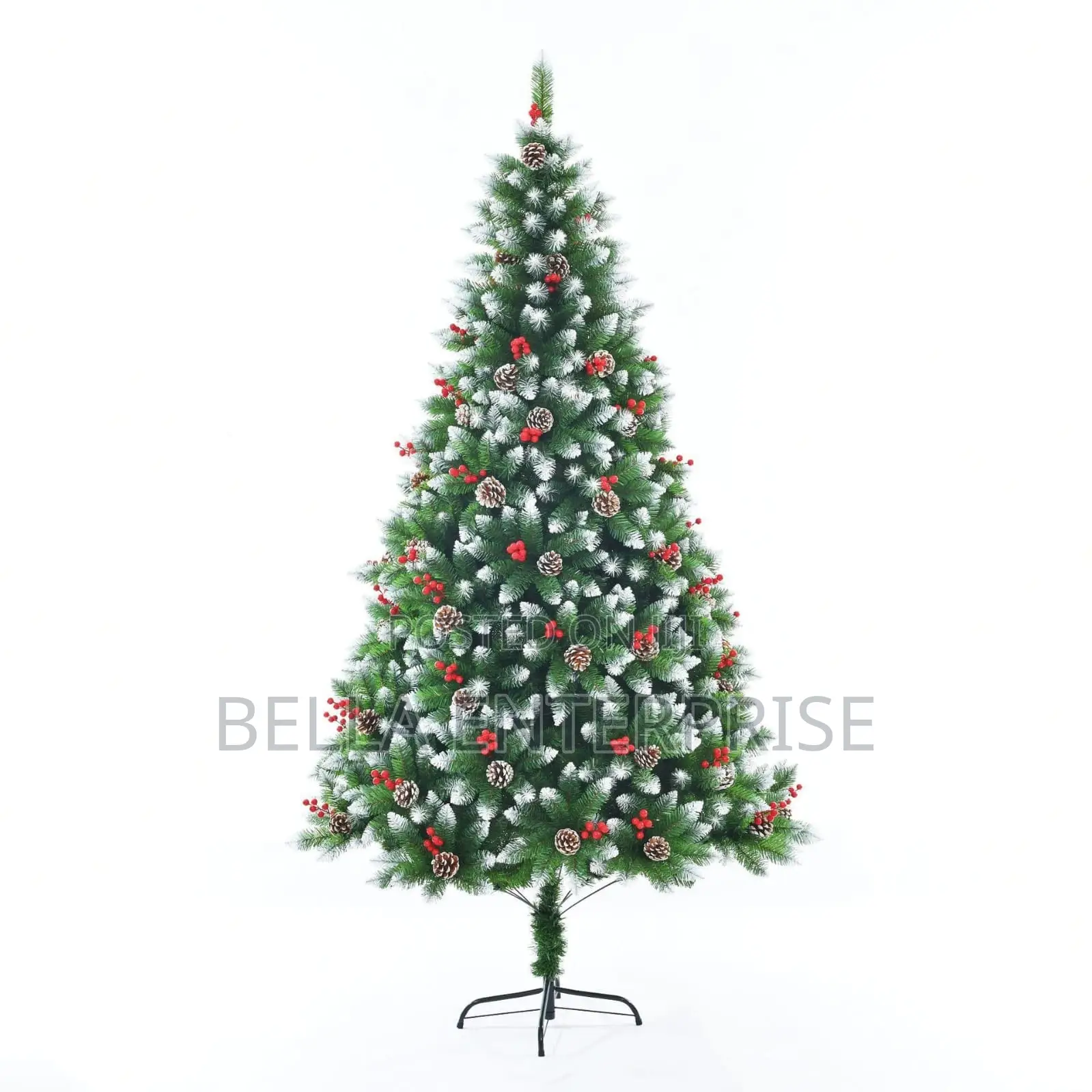 Christmas Trees With Cones and Berries High Quality