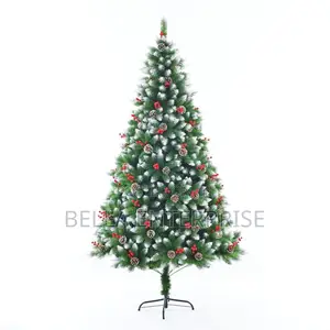 Christmas Trees With Cones and Berries High Quality