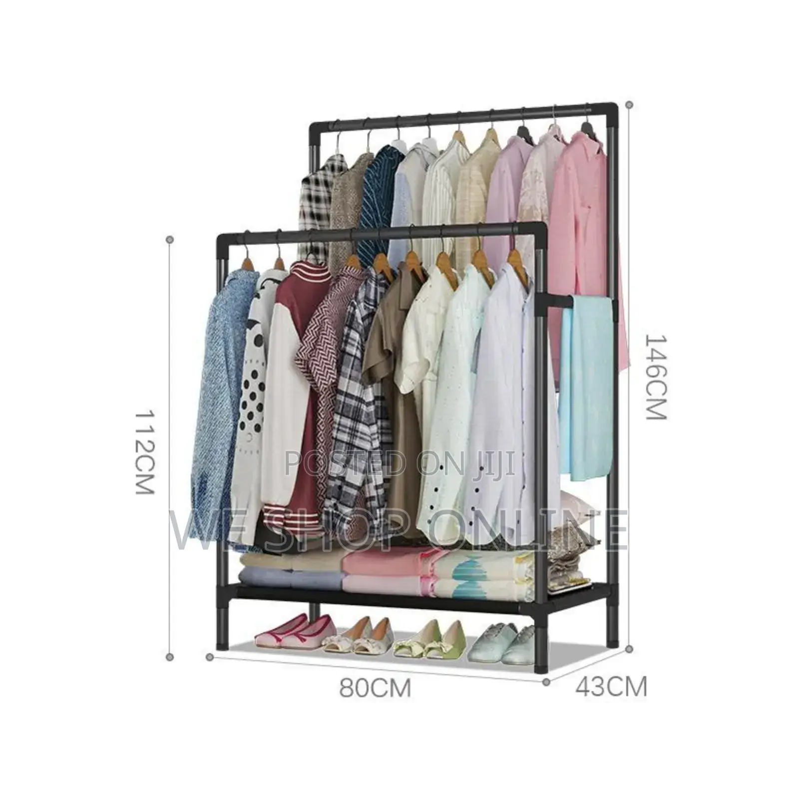 Double Pole Clothing Rack