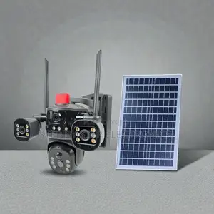 4g Multi Lens PTZ Solar Camera Light Alarm Siren Remote Monitoring