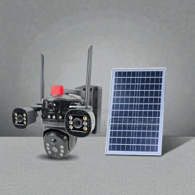 4g Multi Lens PTZ Solar Camera Light Alarm Siren Remote Monitoring