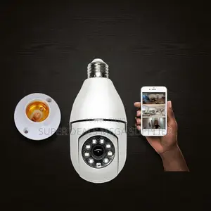 PTZ Rotating Wifi Bulb Camera 360° View 1080p Full Hd Motion Tracking