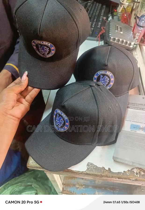 Black Free Size Chelsea Branded Game Fan Cap
