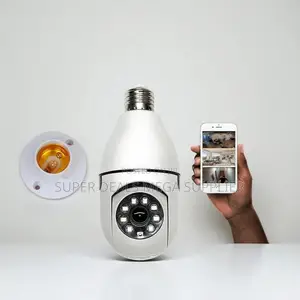 PTZ Wifi Bulb Camera 360° Rotation Full Hd Night Vision Two Way Audio